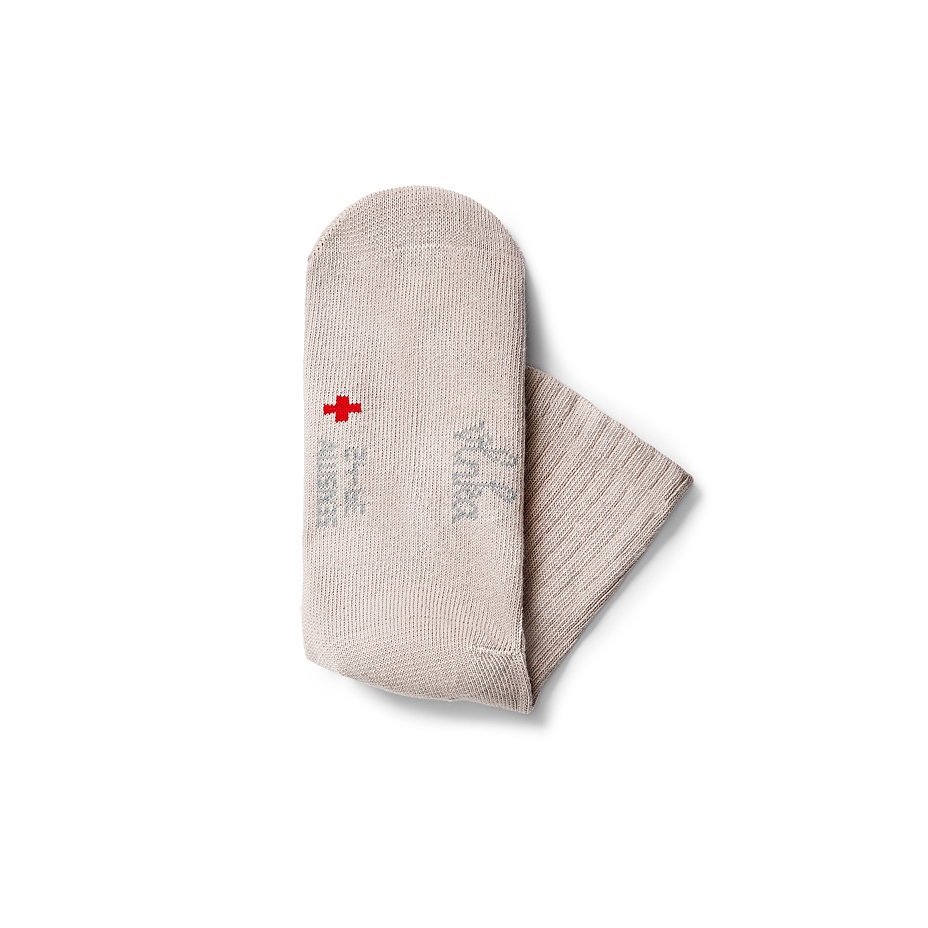 3 Pairs of cotton warm diabetic socks with aloe vera beige