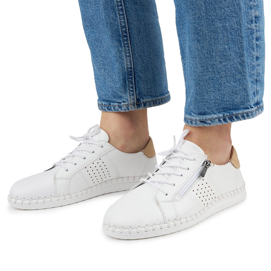 Women's leather sneakers Tabita white