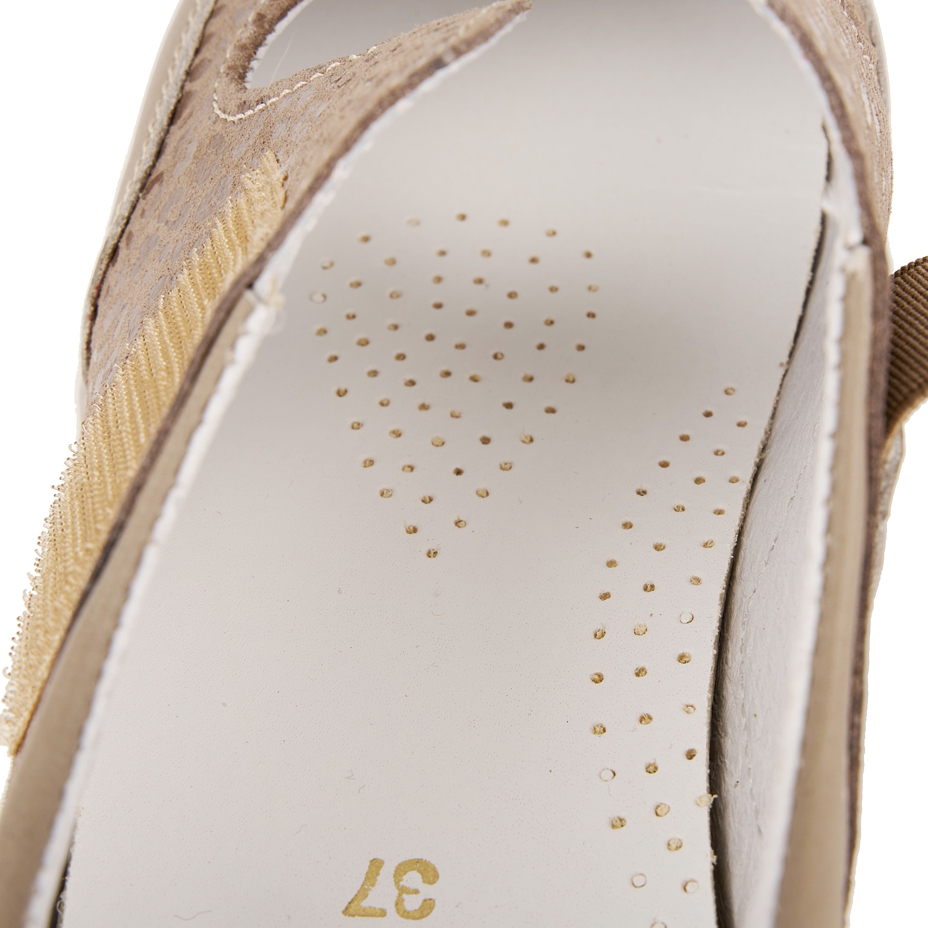 Women's leather sandals Danka gold