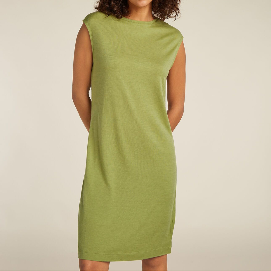 Women's dress Merino 200 Granary Sleeveless Dress Icebreaker Olive