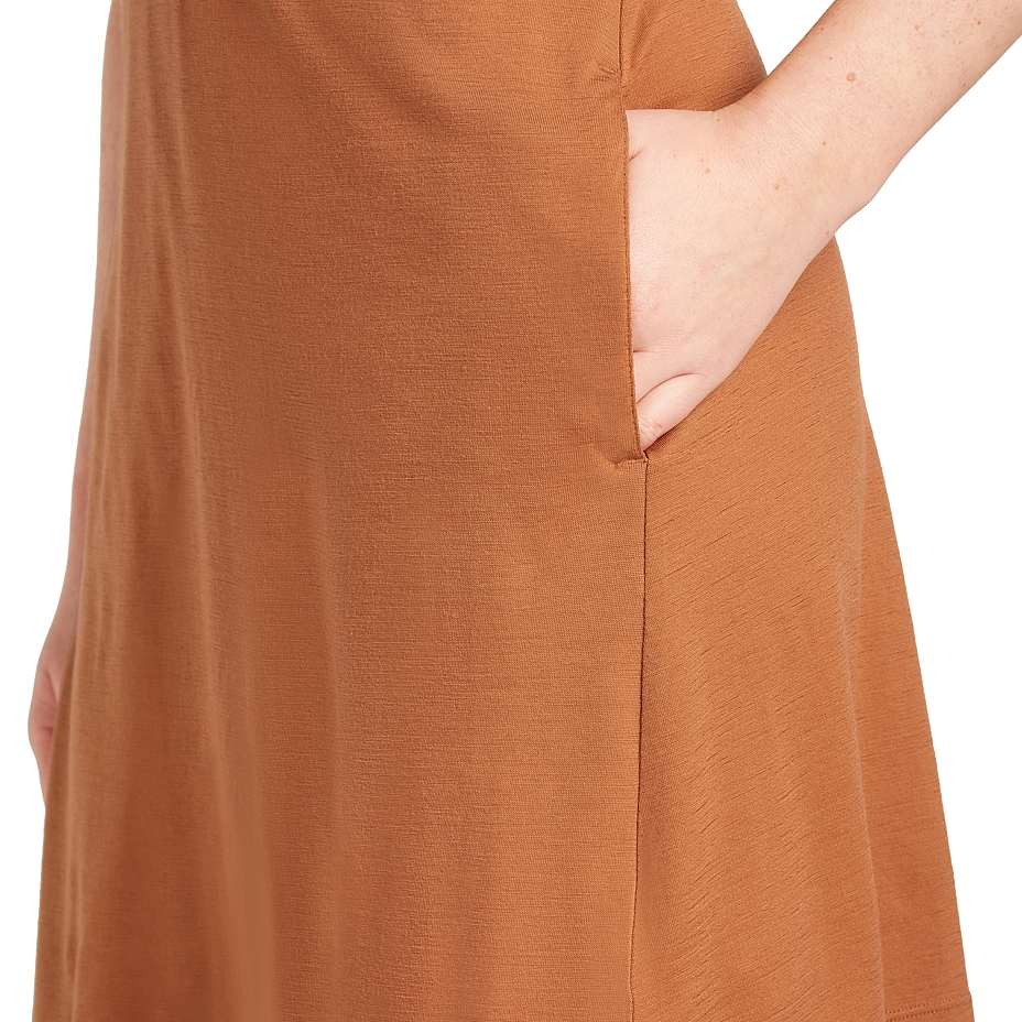 Women's dress Women Merino 200 Granary Sleeveless V Neck Dress Icebreaker Dusty Clay