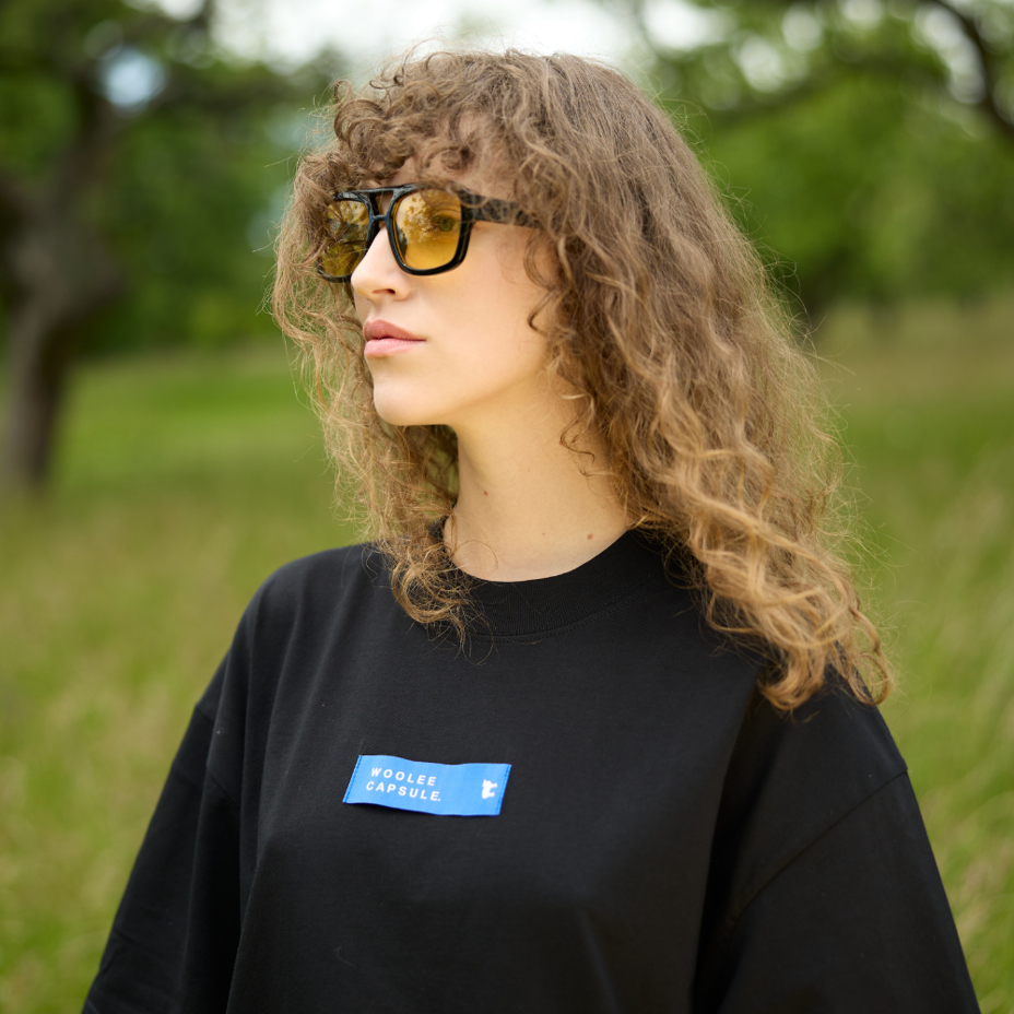 Woolee Capsule organic cotton t-shirt black