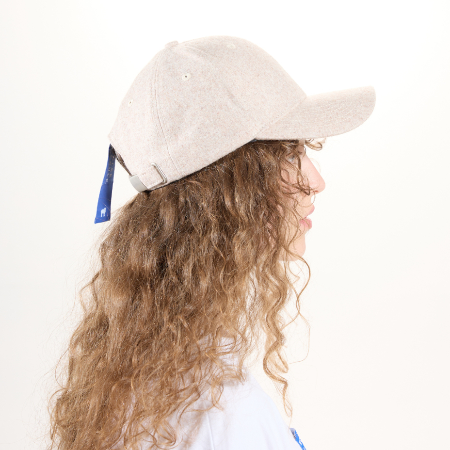 Merino Woolee Capsule wool cap beige/blue