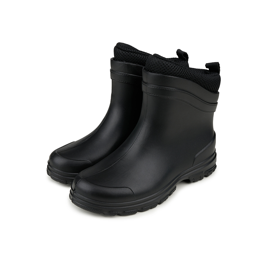 Insulated women's low wellies with wool insert black