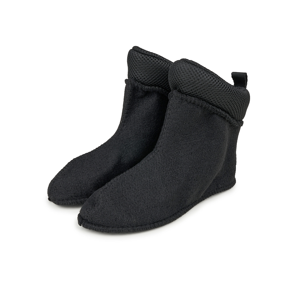 Insulated women's low wellies with wool insert black