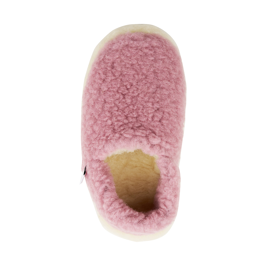 Wool low TV slippers Merino pink