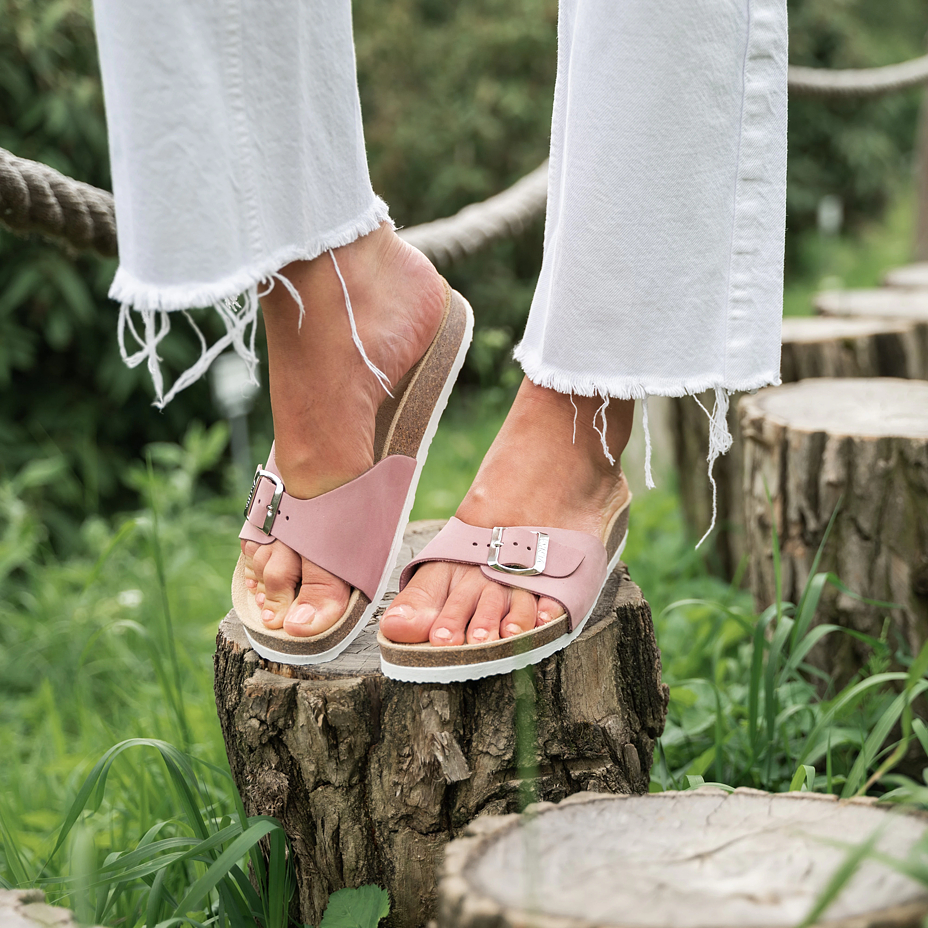 Women's Laura Orthopaedic Cork Sliders Pink