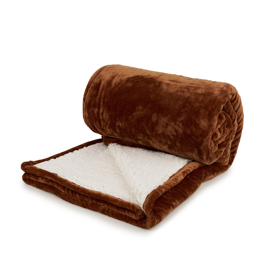 Micro plush blanket brown