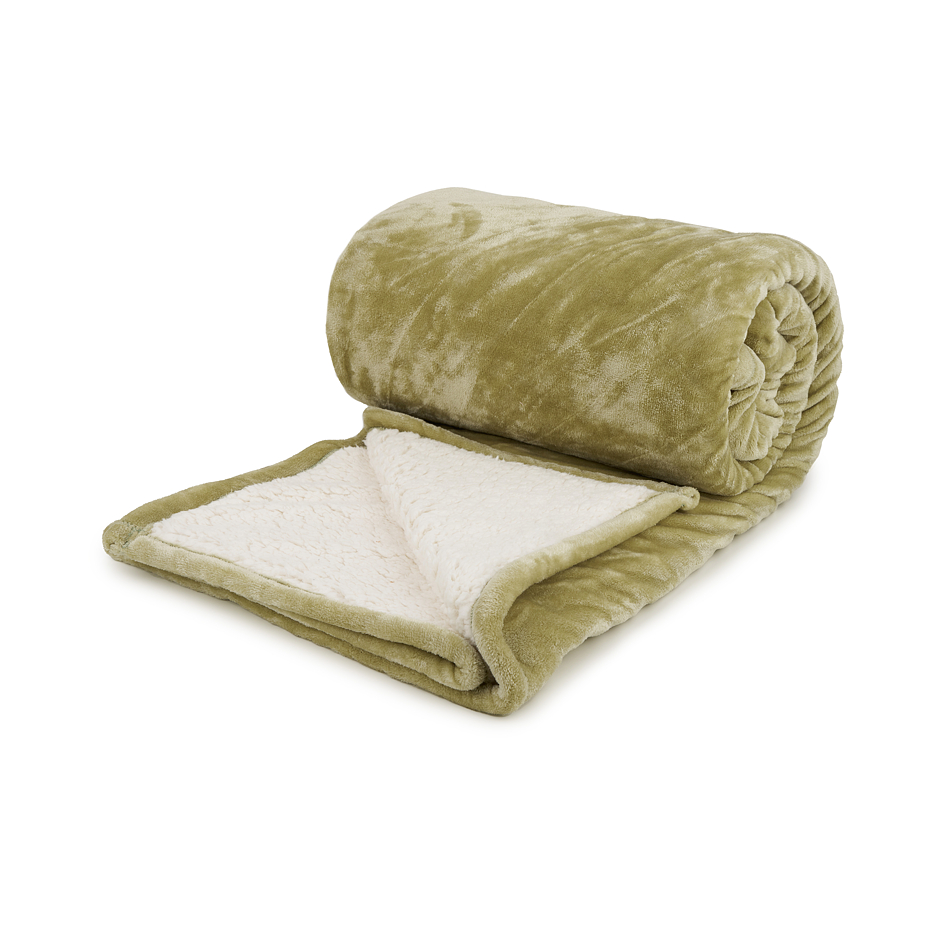Micro plush blanket green