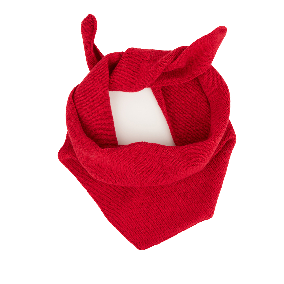 Cashmere scarf with Merino wool red