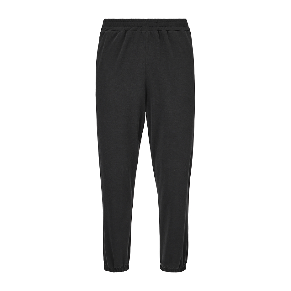 Men's elastic waistband sweatpants with Merino wool black