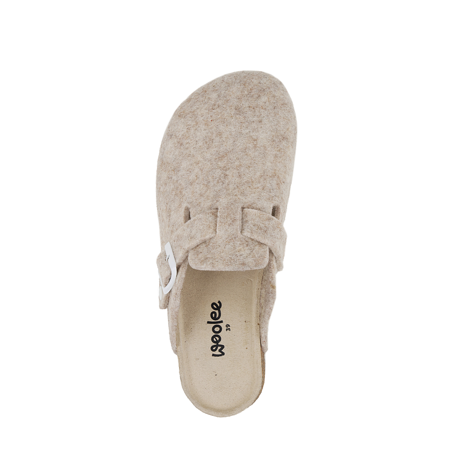 Women's barefoot wool slippers Michaela beige