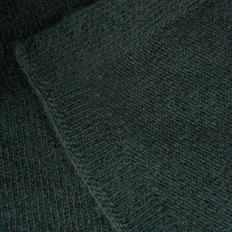 Merino wool poncho with cashmere Lazio green