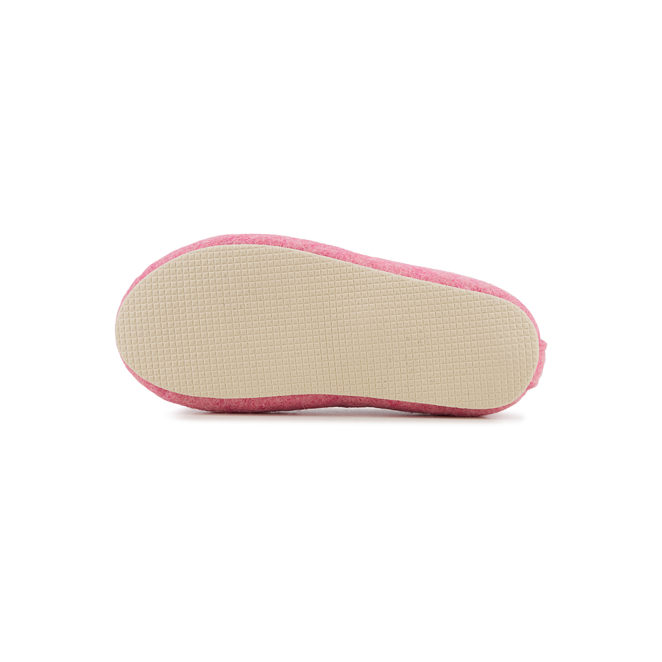 Children's wool felt slippers Mika pink