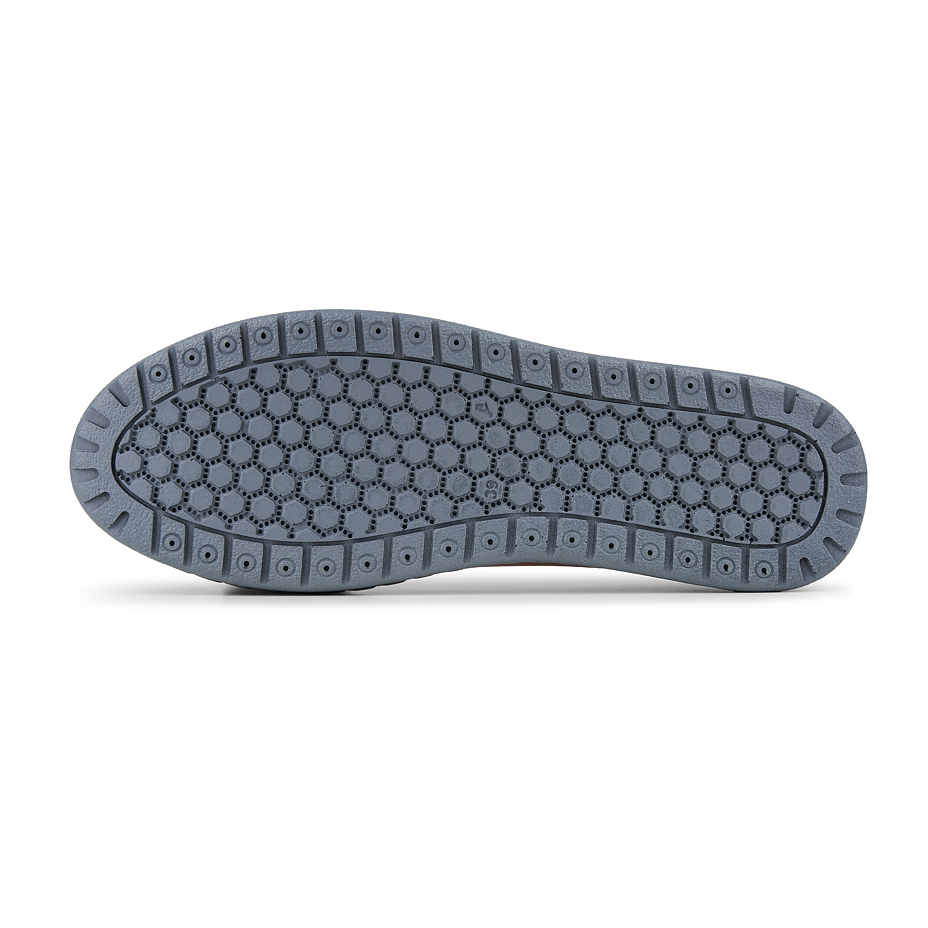 Women's leather ballerinas Melisa in pink with a grey sole