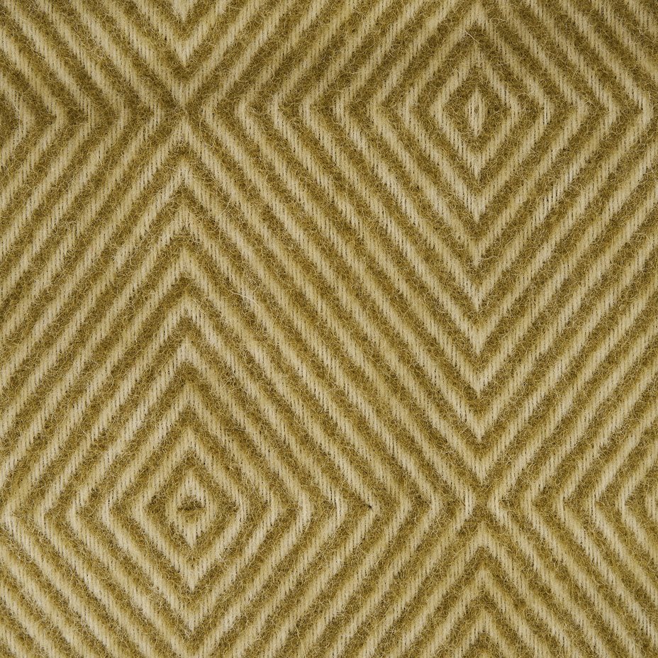 Sheep wool blanket diamond green