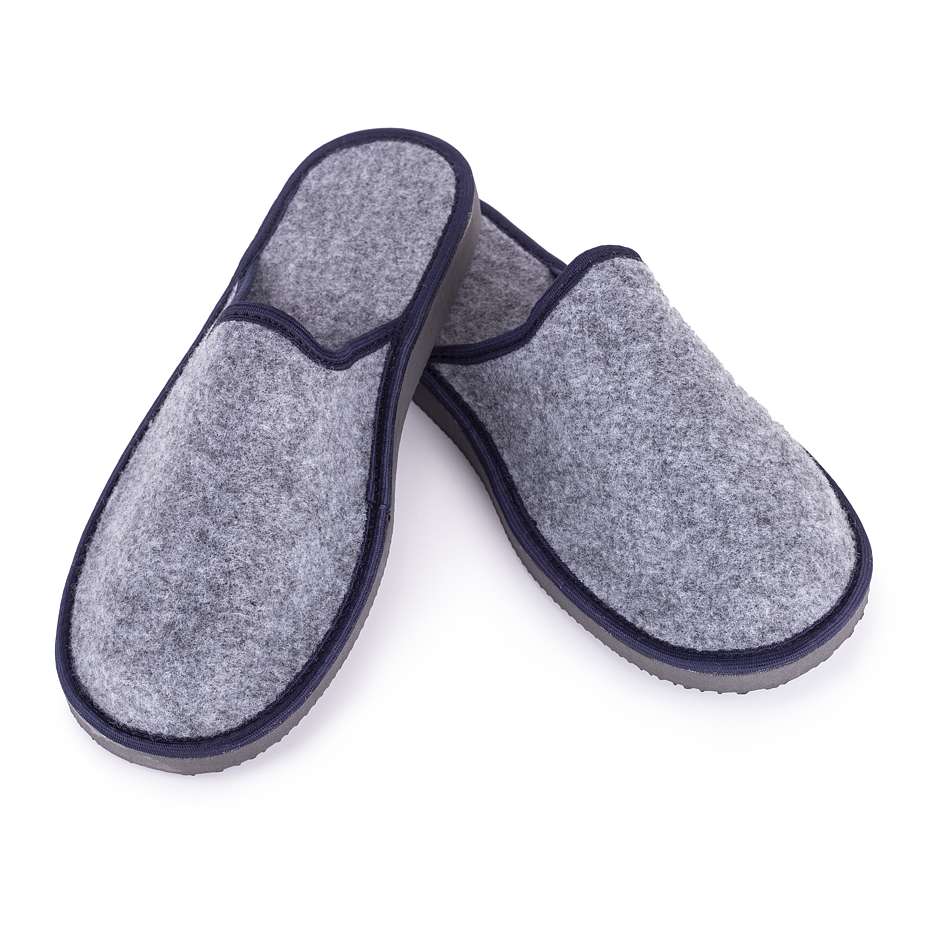 Men's Felt Slippers Grey