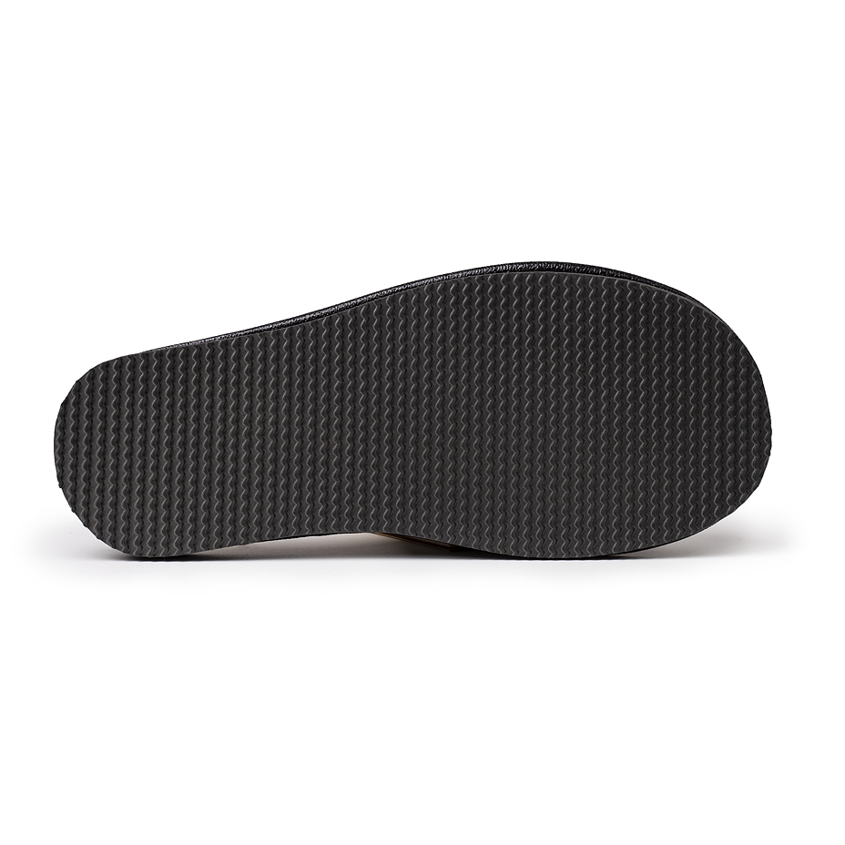 Men's Felt Slippers with Wool Lining Black