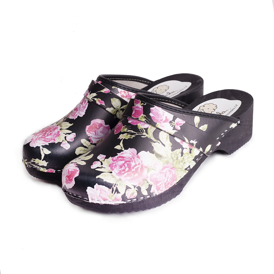Women's Anatomic Clogs - Black Blossom
