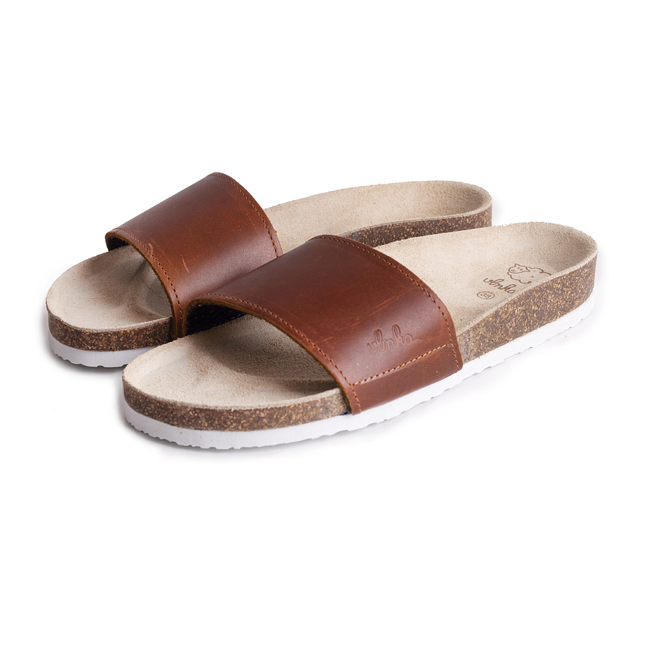 Women's Trepky Orthopaedic Cork Sliders Brown