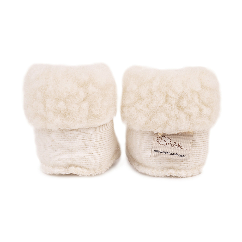 Elastic Baby Booties with Wool Lining