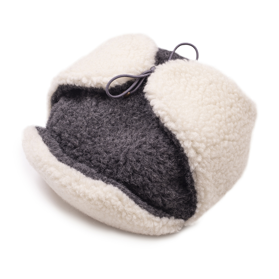 Wool Bomber Hat Grey