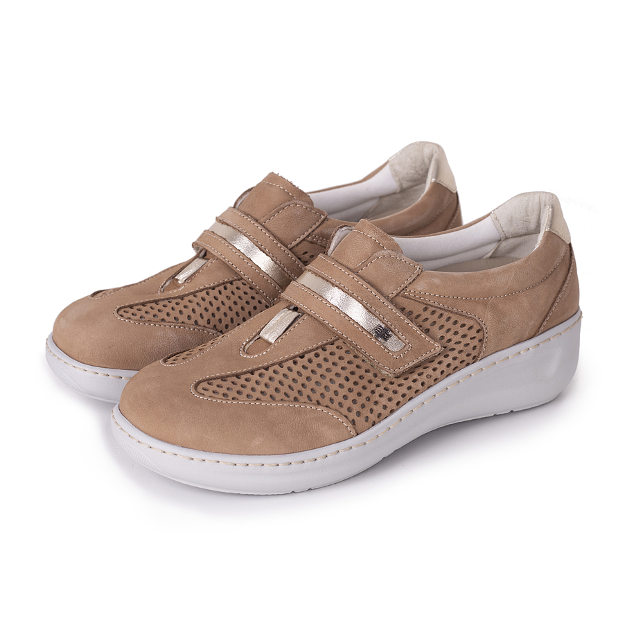 Women's Sofie Leather Trainers Light Brown