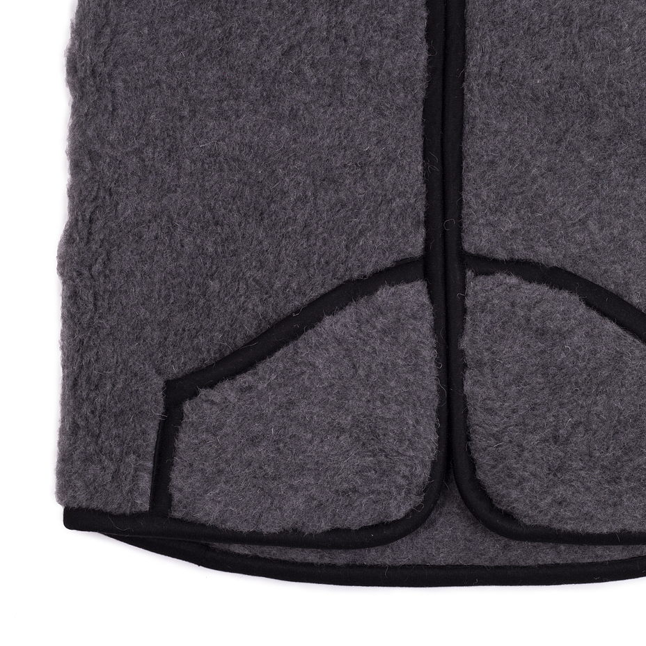 Hooded Wool Vest Dark Grey