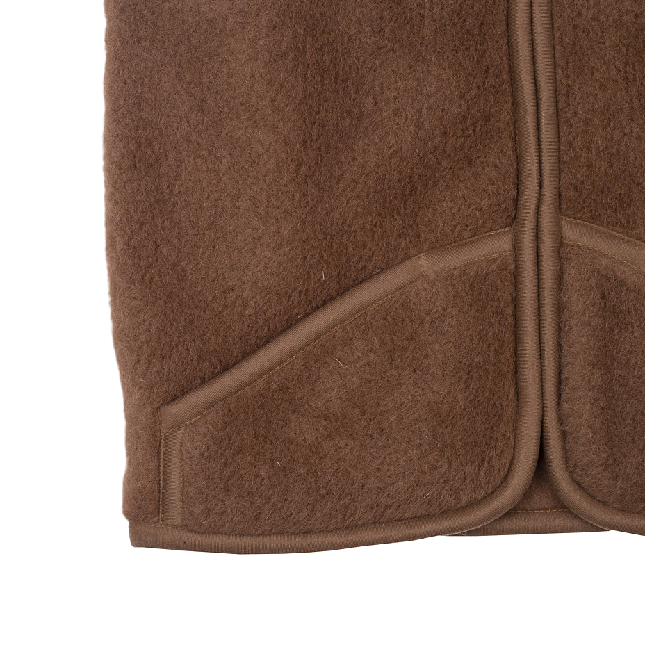 Wool Vest with Collar Brown