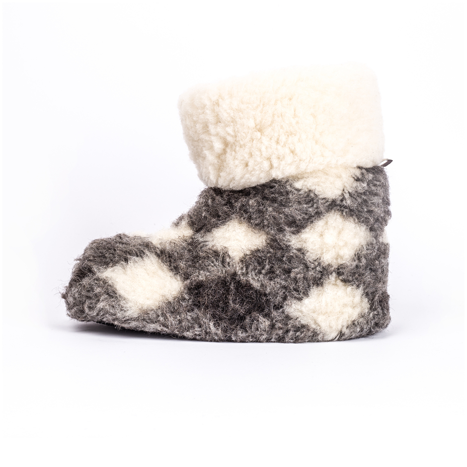 Wool TV Slipper Boots Plaid