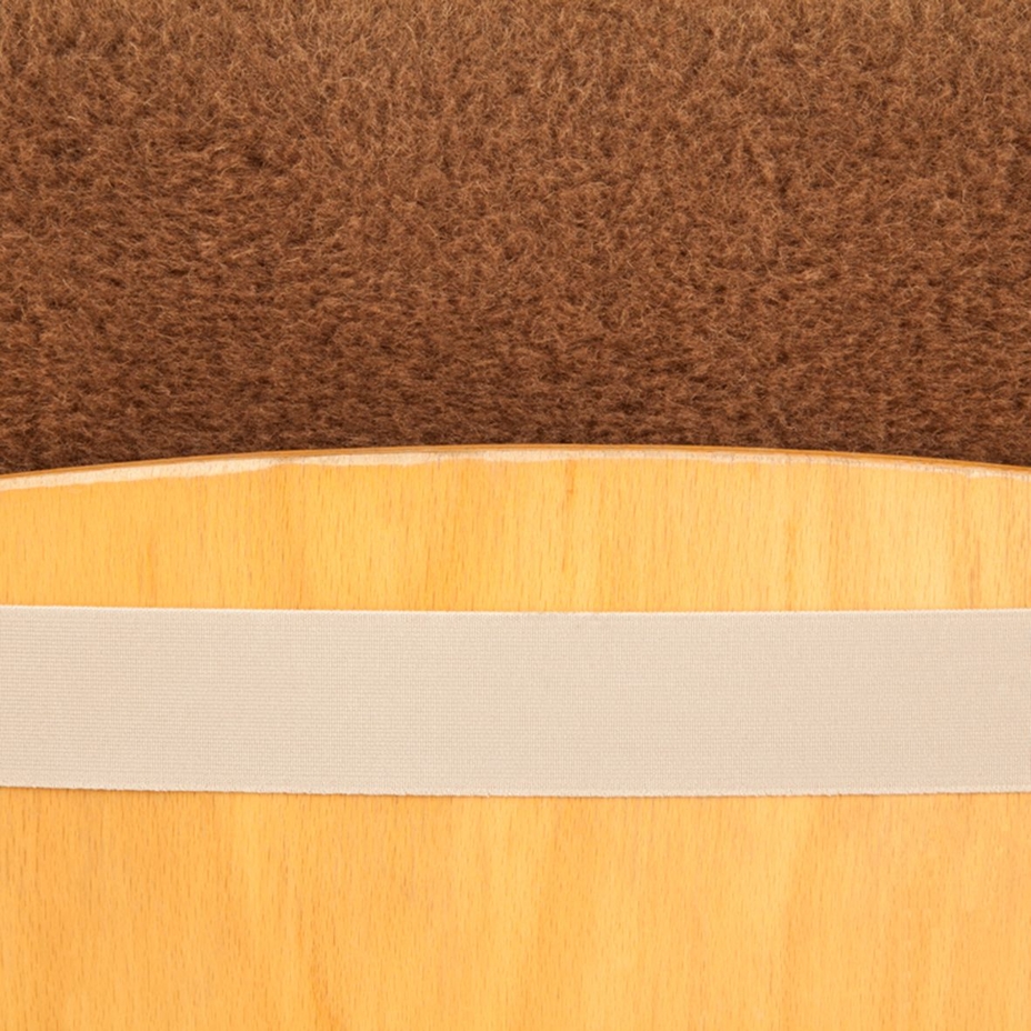 Wool Seat Pad with Back Brown