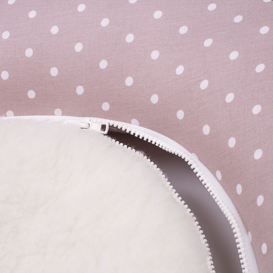 Baby Nest and Nursing Pillow 2in1 with Sheep's Wool Polka Dot