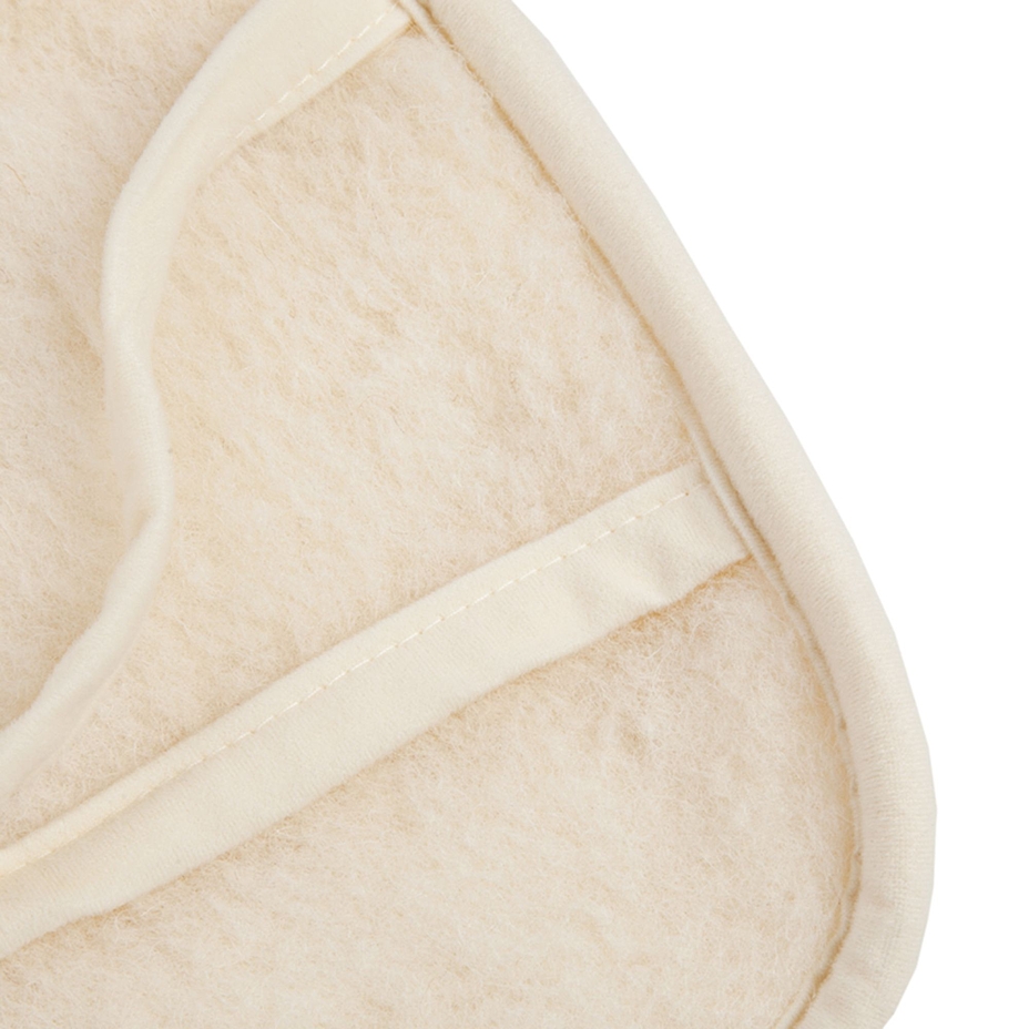 Merino wool warming belt with straps natural