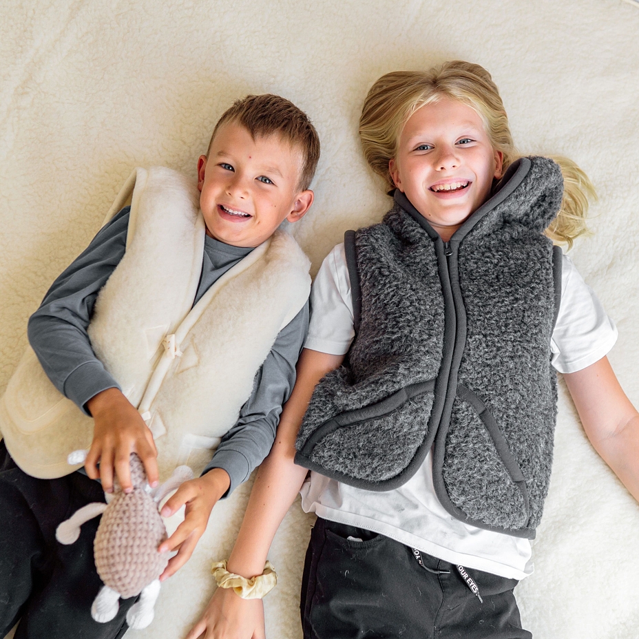 Kids’ Wool Vest Natural