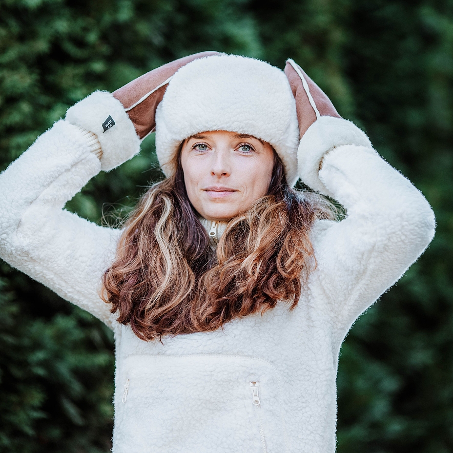 Wool Bomber Hat Natural
