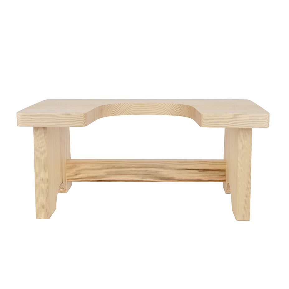 Wooden toilet stool