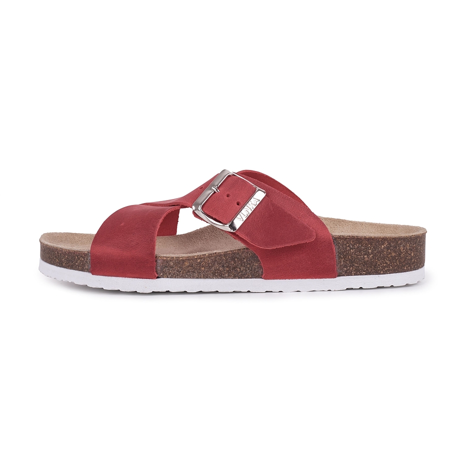 Women's anatomical cork slip-ons Martina Red