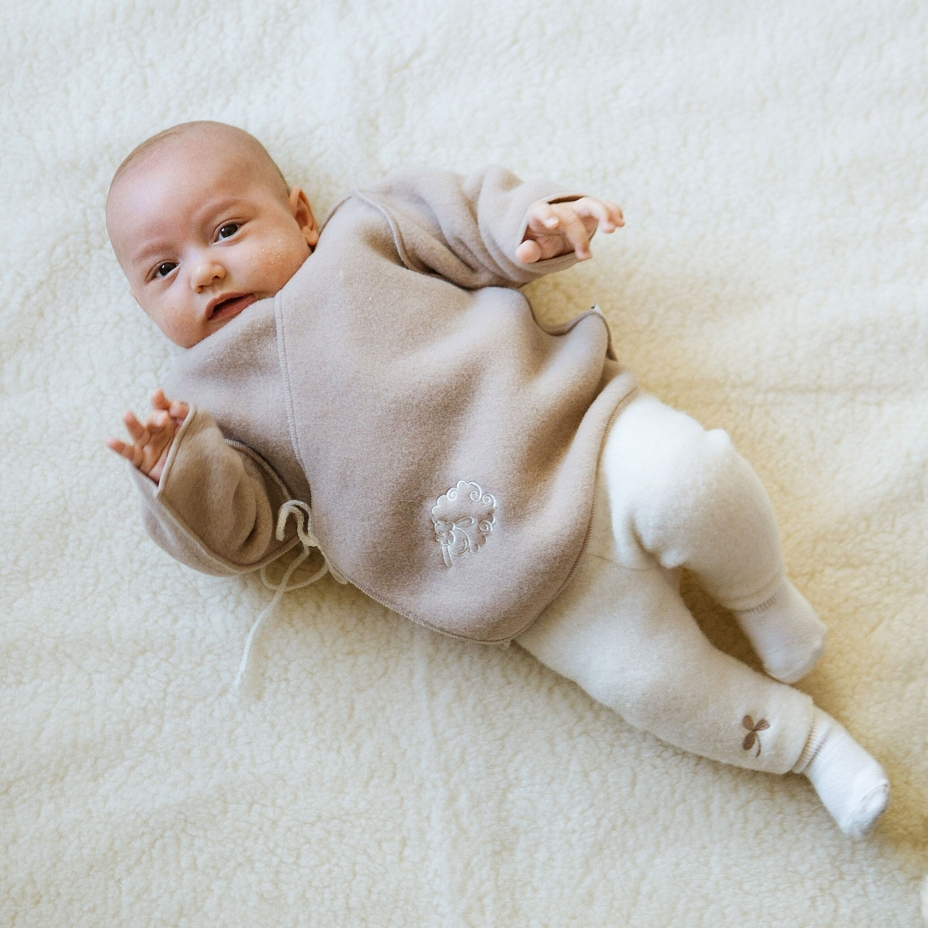 Newborn Wrap-Over Jacket Beige
