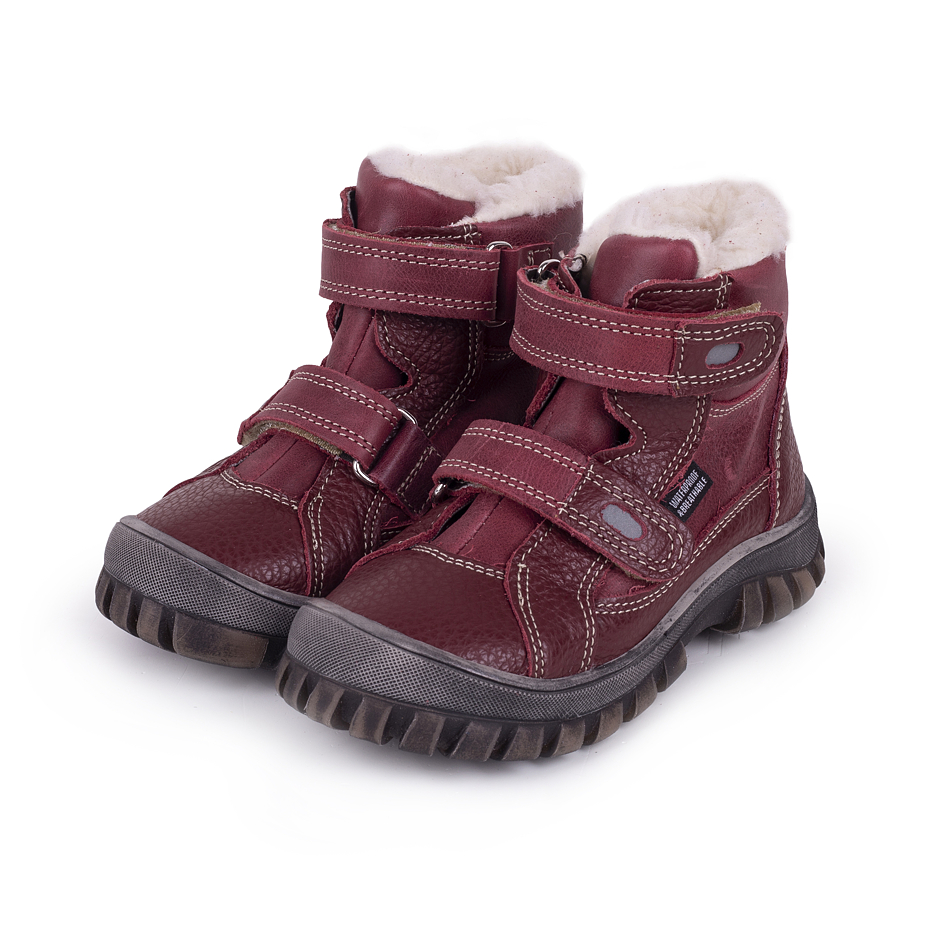 Kids’ Bobo Winter Boots with Sheep Wool Red
