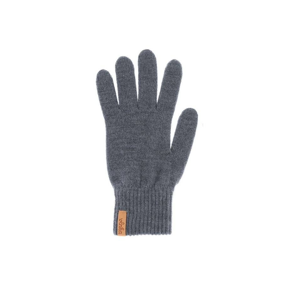 Finger Merino wool gloves Dark Grey