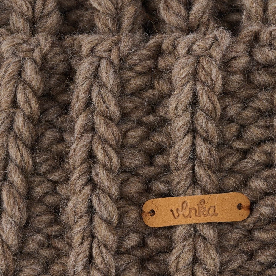Vlnka Wool Beanie V07 Brown