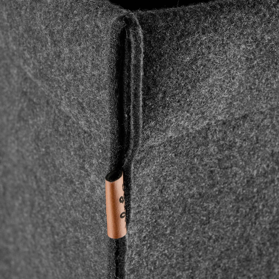 Felt Laundry Basket Black