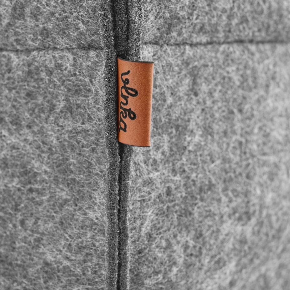 Felt Storage Basket Square Grey