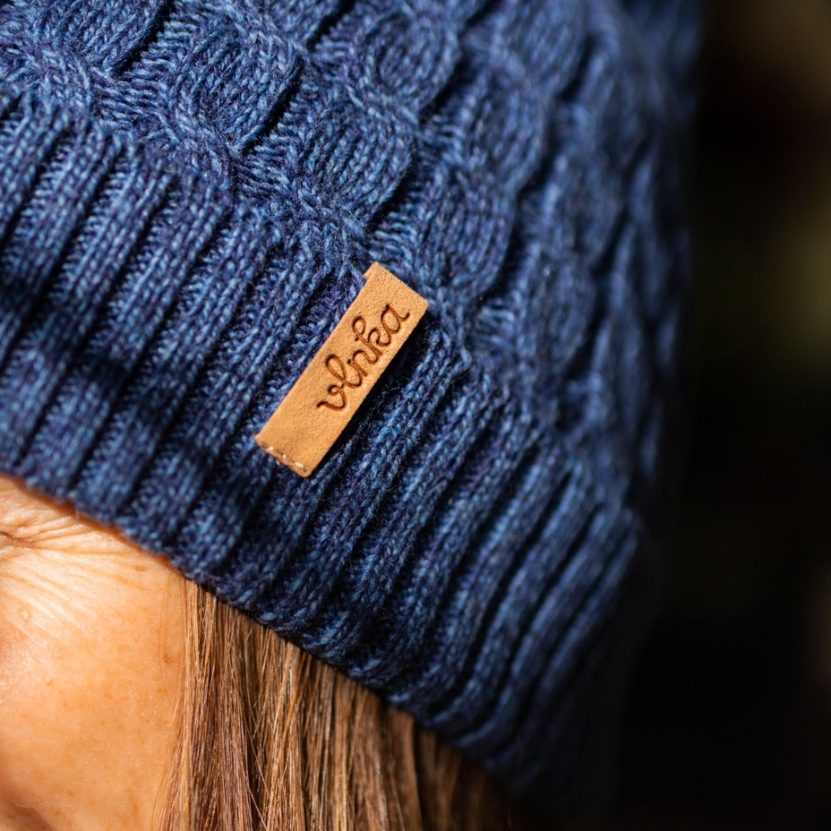 Wool Beanie V23 Blue