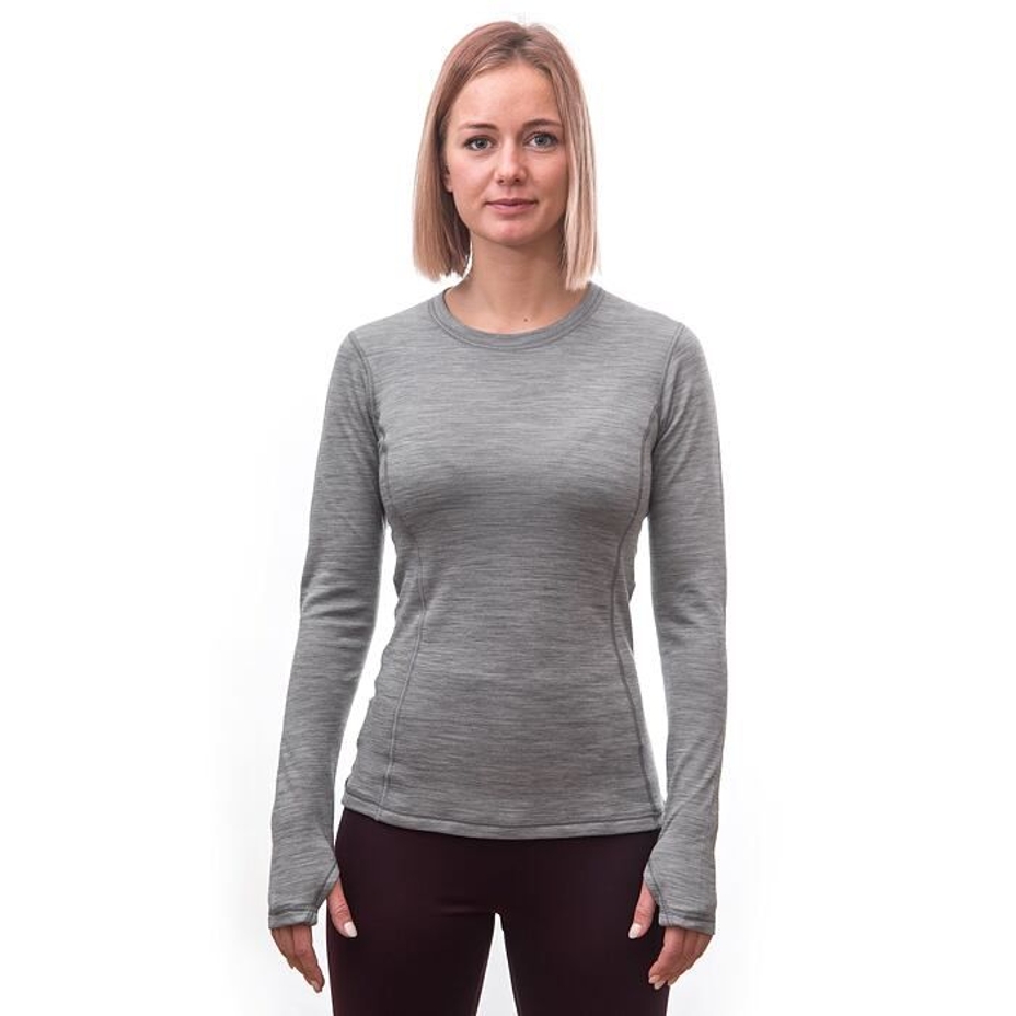 Women’s Sensor Merino Bold Performance Top Cool Grey