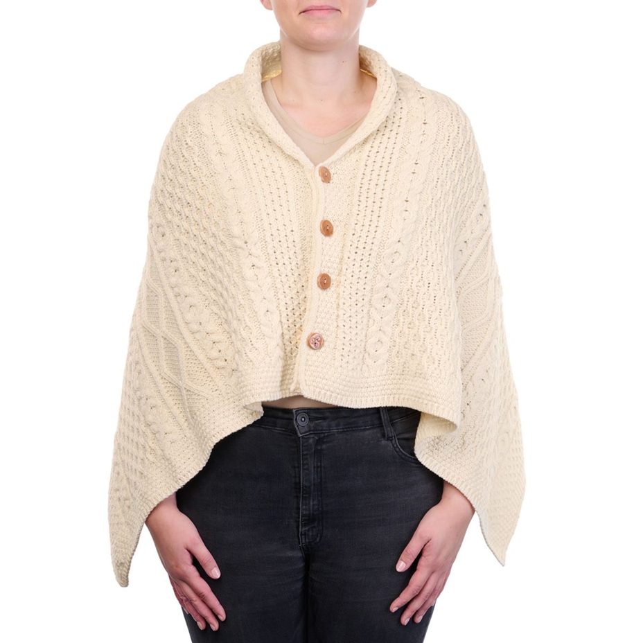 Wool Poncho Natural
