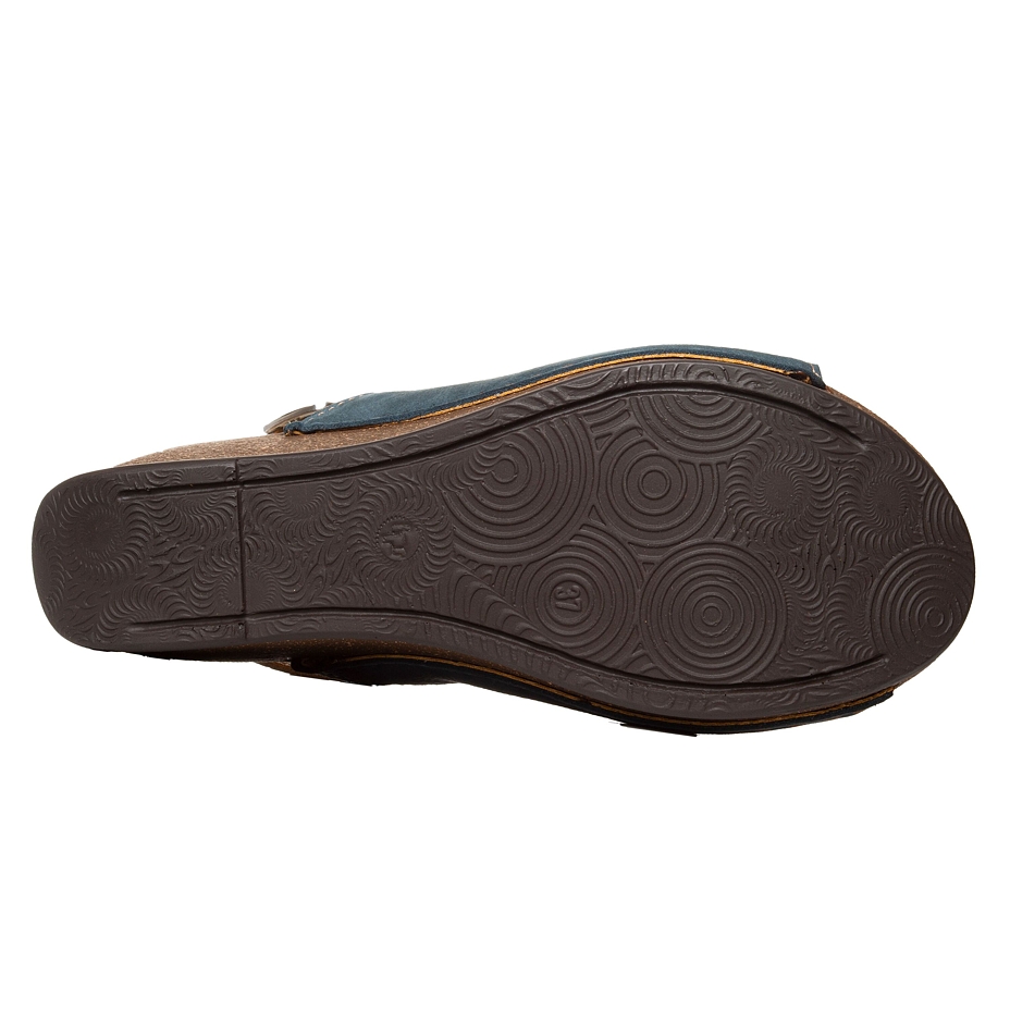 Women’s Valerie Leather Wedge Sandals Blue