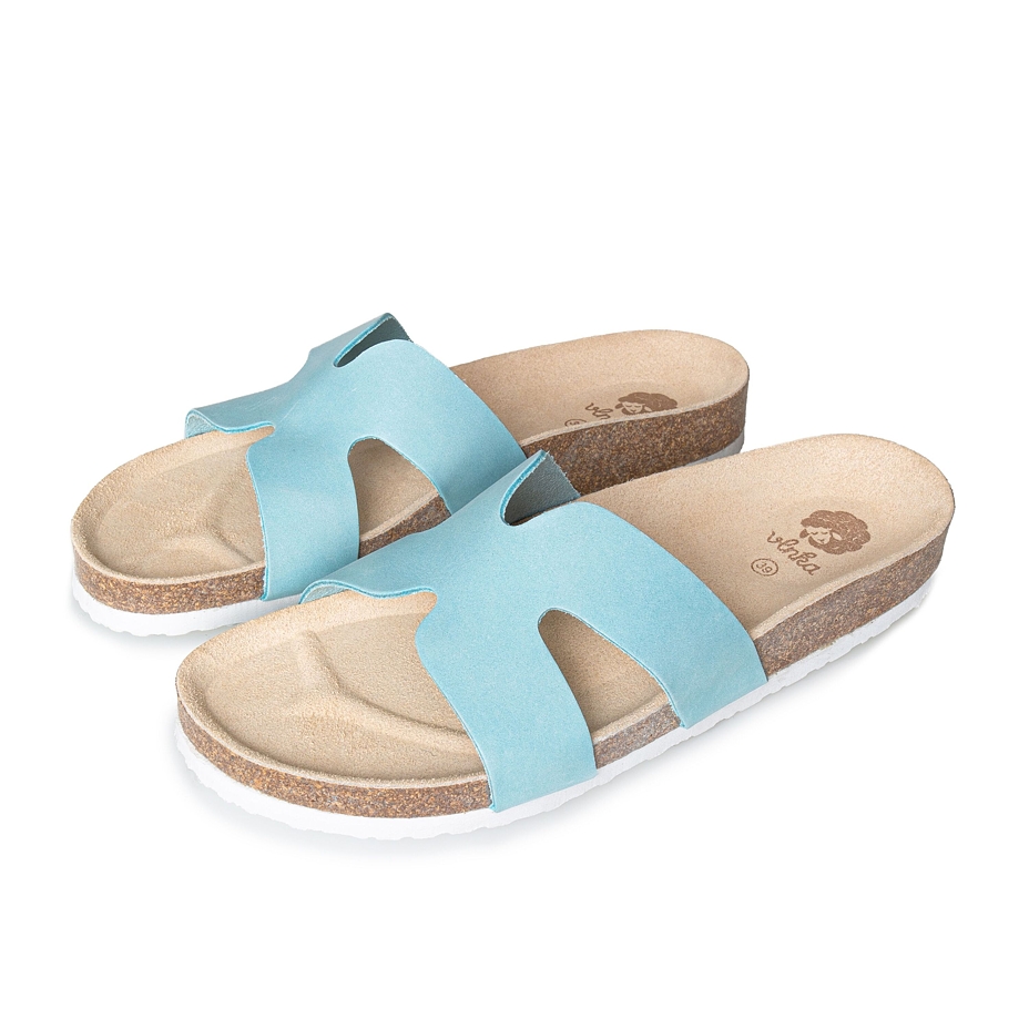 Women’s Zora Orthopaedic Cork Sliders Blue