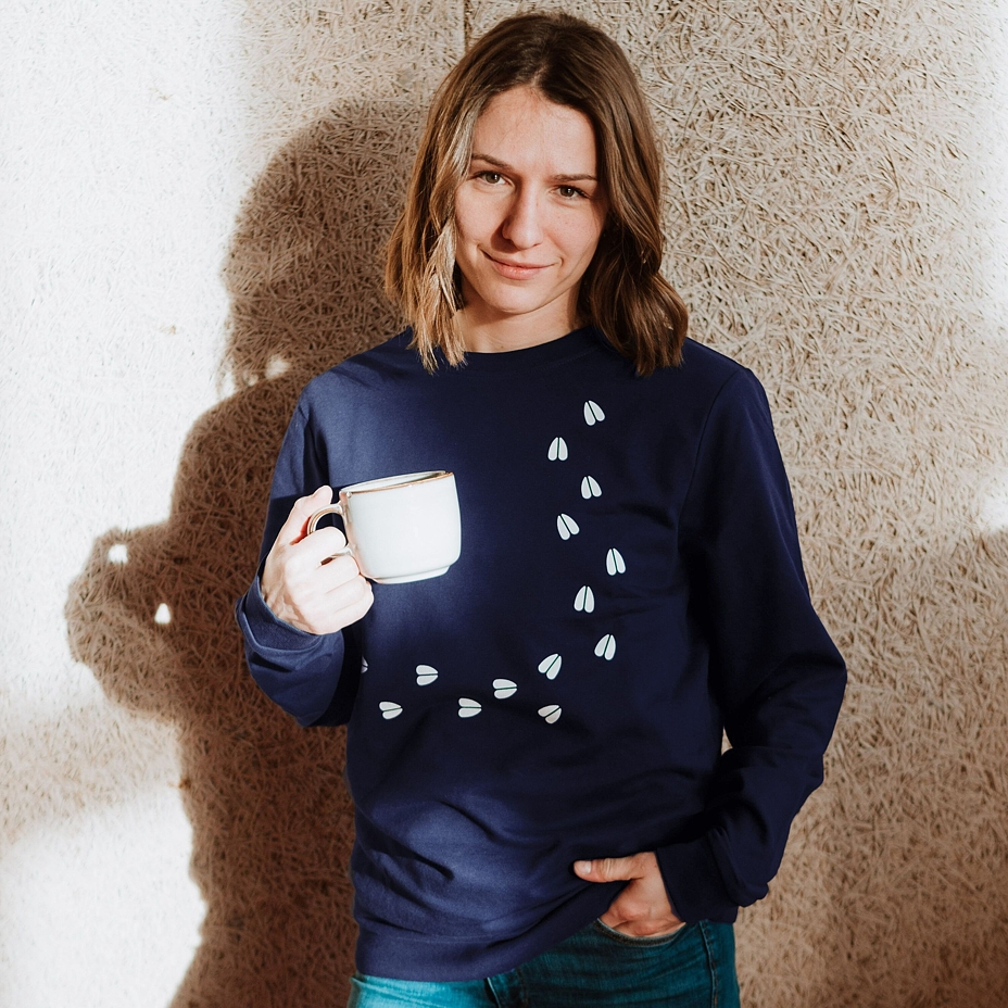 Woolvilli Cotton Sweatshirt Navy