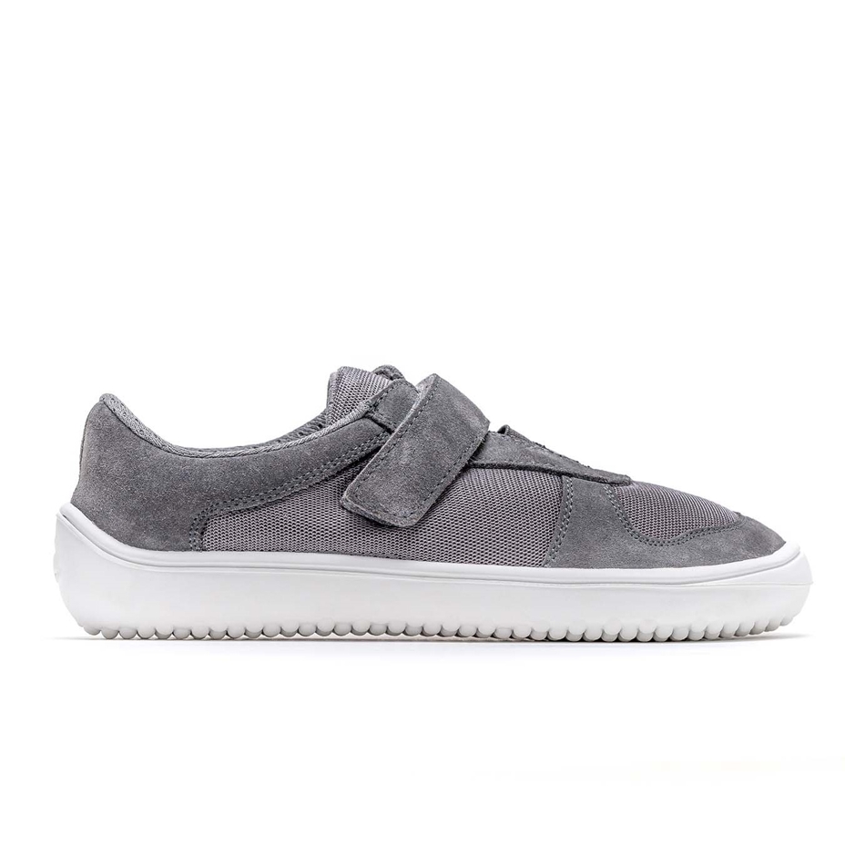 Kids’ Joy Leather Barefoot Trainers Grey